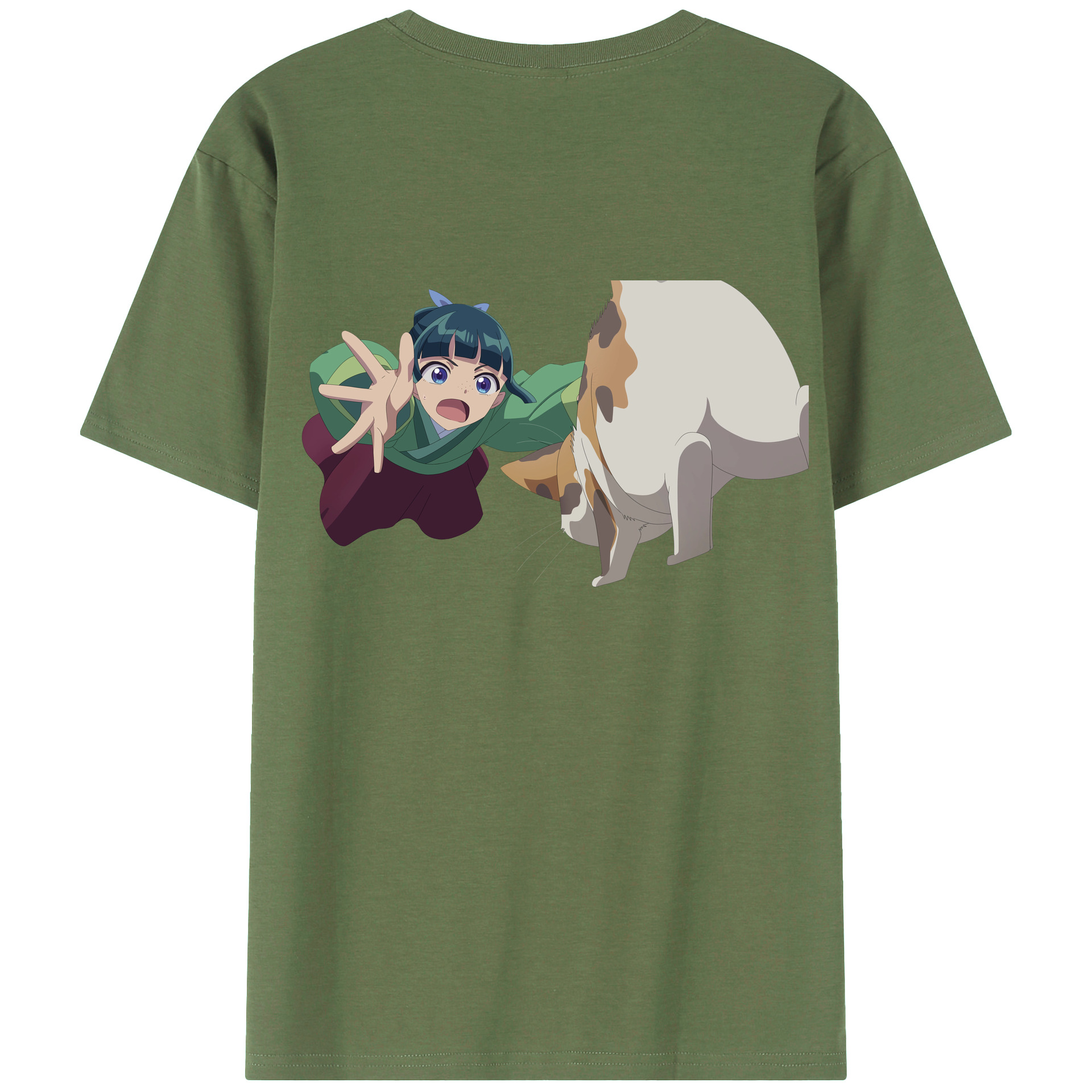（画像用） 薬屋のひとりごと The Apothecary Diaries 綿100％ メンズ半袖Tシャツ（バックプリント） 通気性
